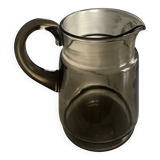 Smoked glass pitcher from the 70s