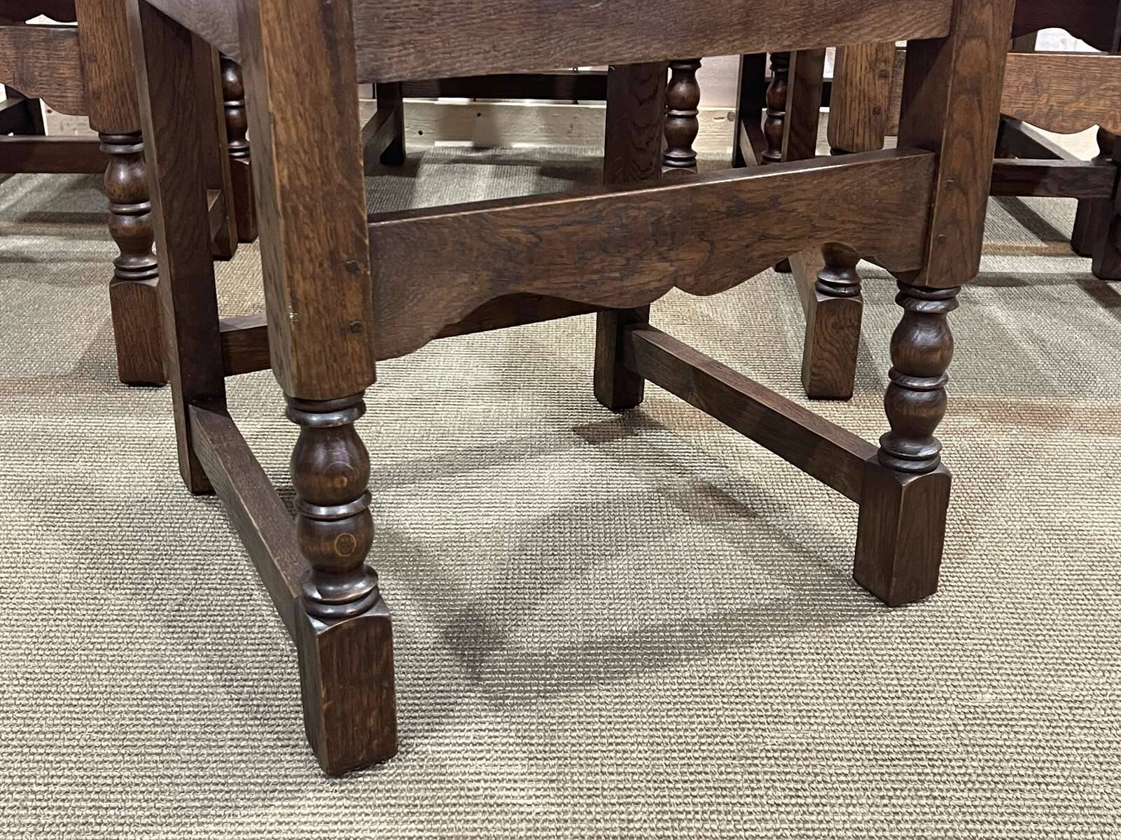 Set of 6 19th century English oak chairs