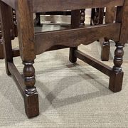 Suite de 6 chaises anglaises 19ème en chêne
