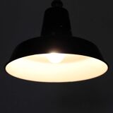 Black enamelled metal suspension, industrial lamp