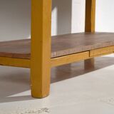 Antique long table with lower shelf (c.1920) #17