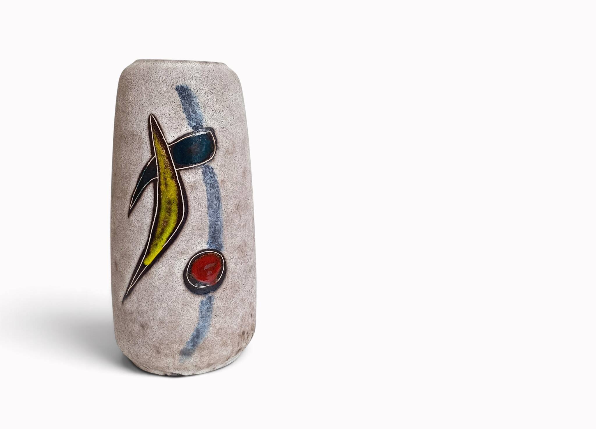 Mid-Century Scheurich Abstract Modernist Ceramic Vase, West Germany, 1960s