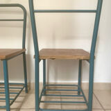Pair of vintage boarding school chairs or bedside tables