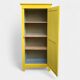 Antique powder yellow Parisian bonnetière wardrobe.