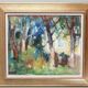 Swedish Oil on Canvas – “Neighbor’s House” by Pia Hesselmark‑Campbell