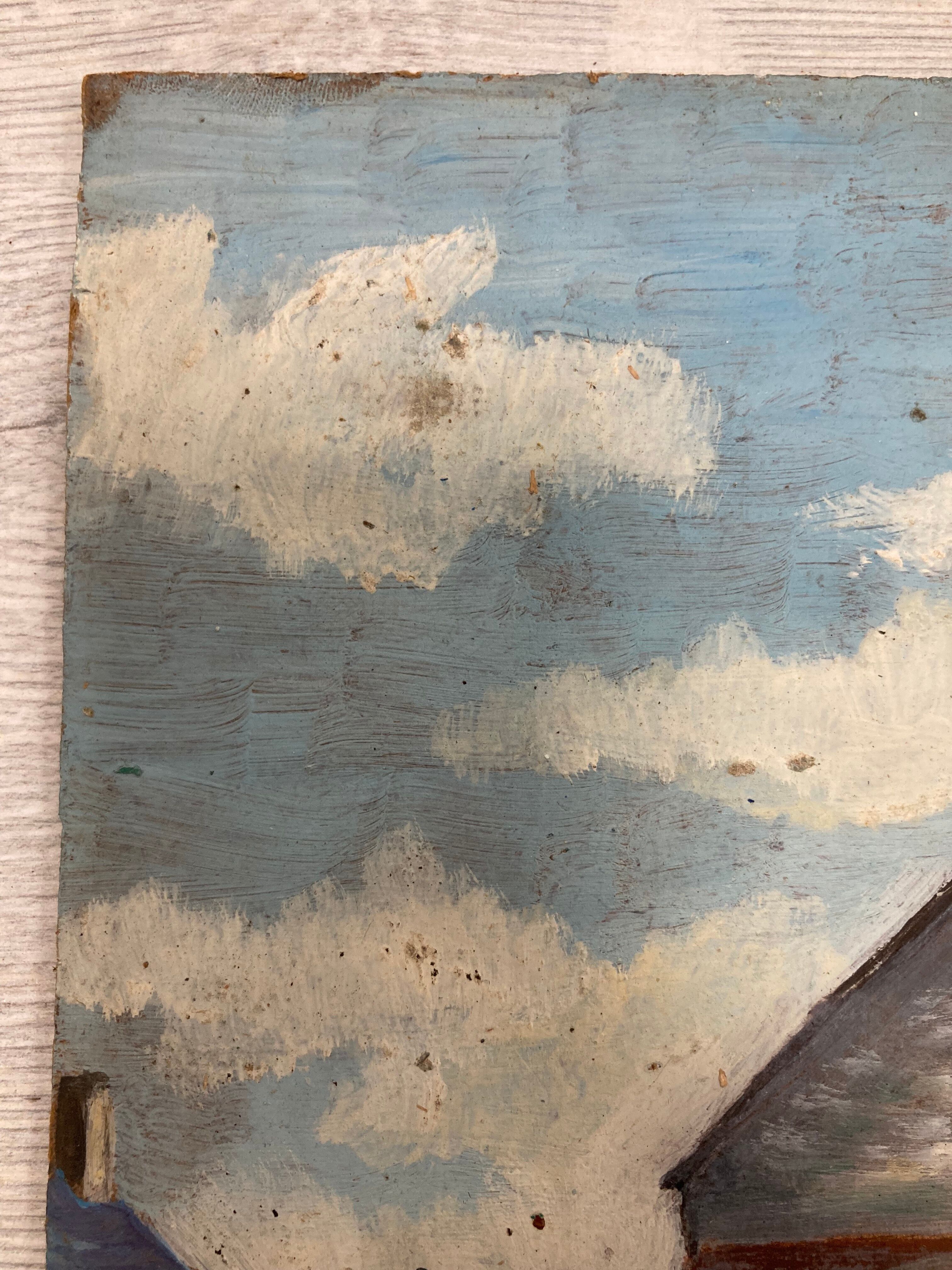 Oil on vintage panel