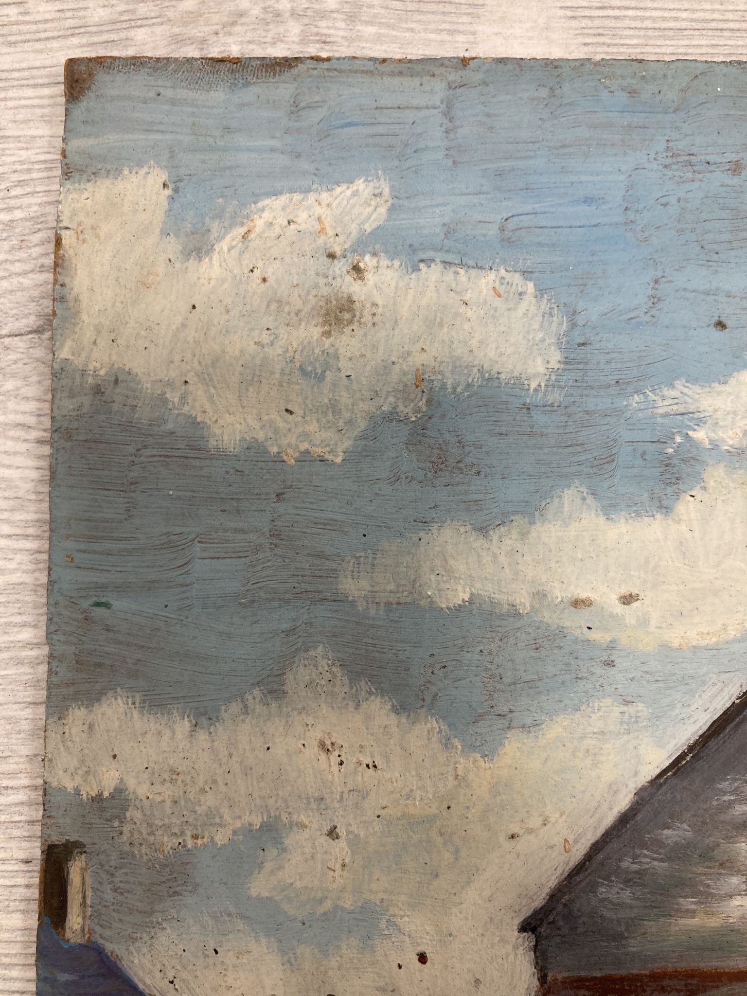 Huile sur panneau vintage