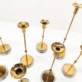 Set of 8 Scandinavian candlesticks Gunnar Ander for Ystad Metall 1960