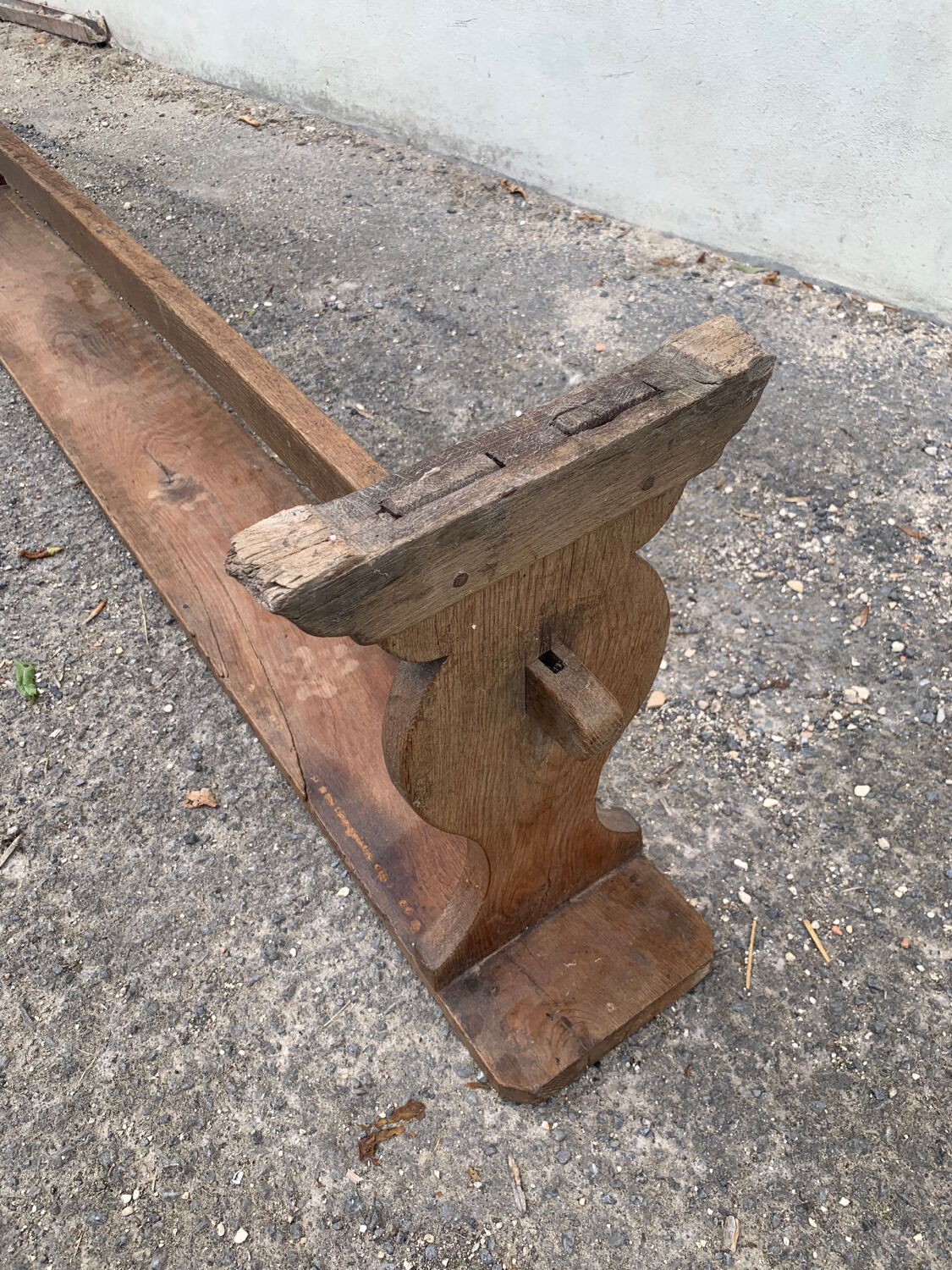 Antique oak bench