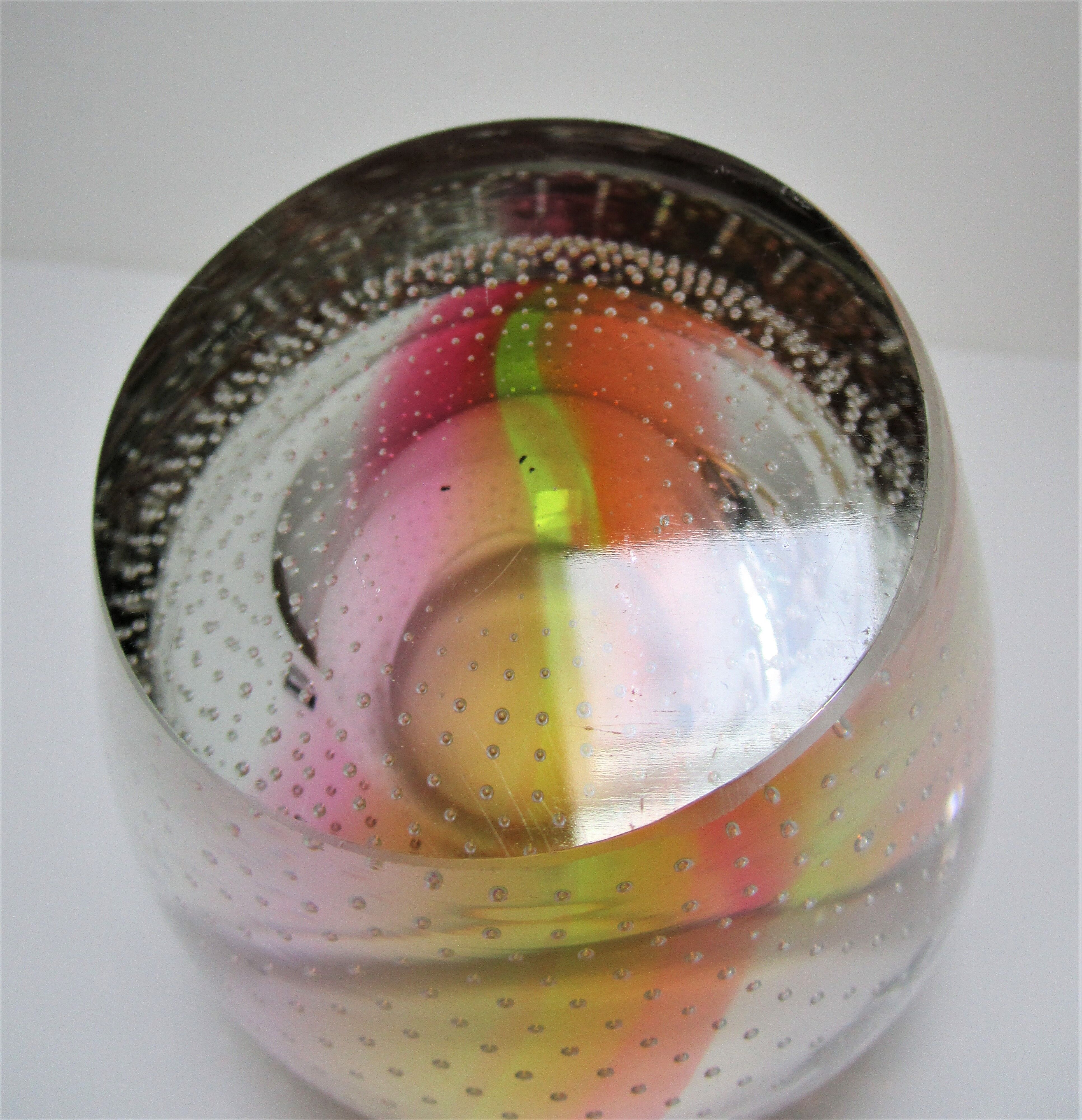 Murano bubble glass vase 70s