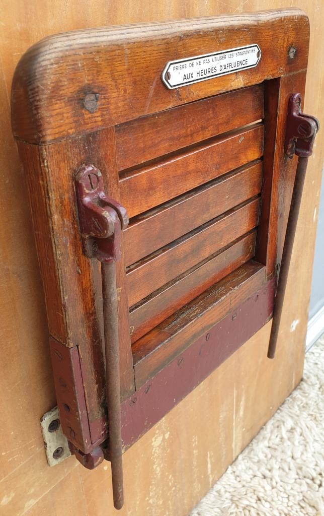 Folding seat wood Paris metro Sprague