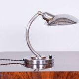 Restored Bauhaus Chrome Table Lamp, Franta Anyz, New Electrification, Czechia, 1920s