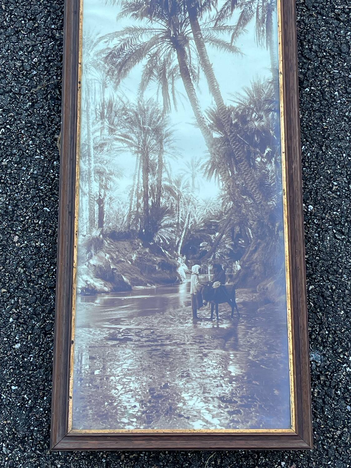 Old photograph from 1920 signed by Alexandre Bourgault, an Orientalist.