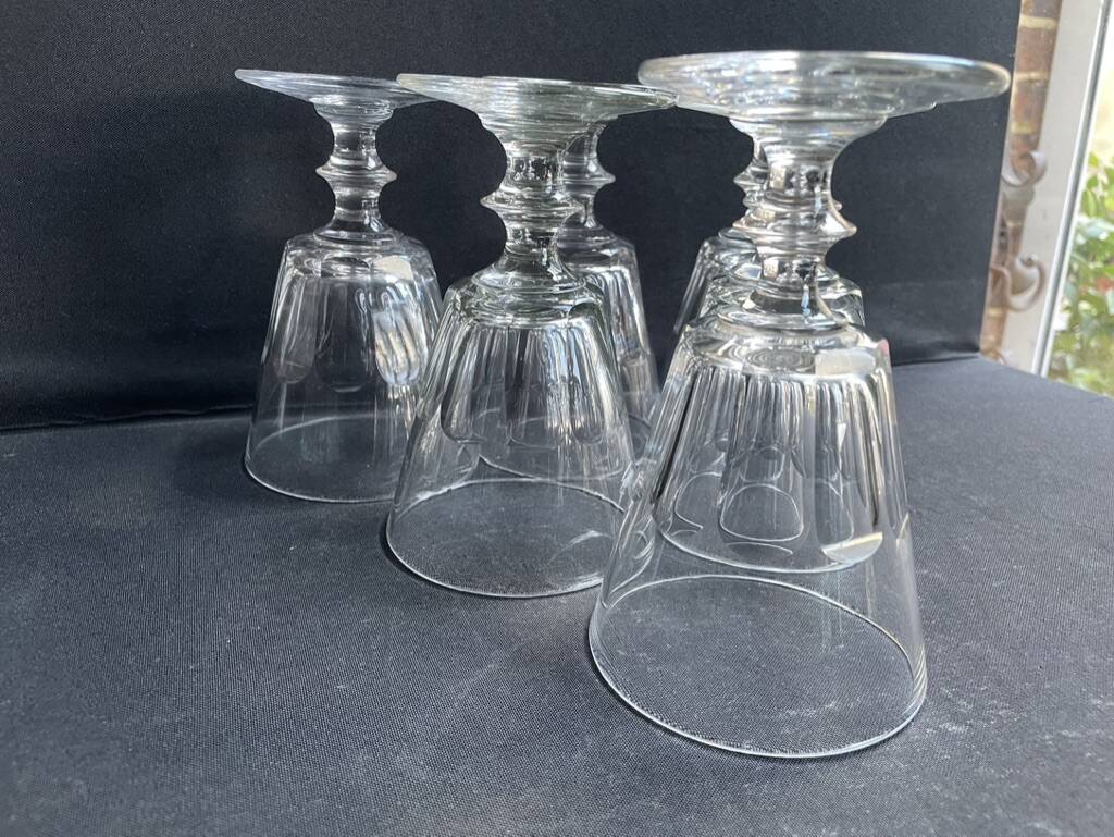 6 Water glasses n°2 - Baccarat/Saint Louis - 19th century