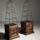 Set of 2 obelisk étagères