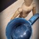 Enamelled marble blue coffee maker