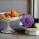 Octagonal porcelain compotier Limoges France