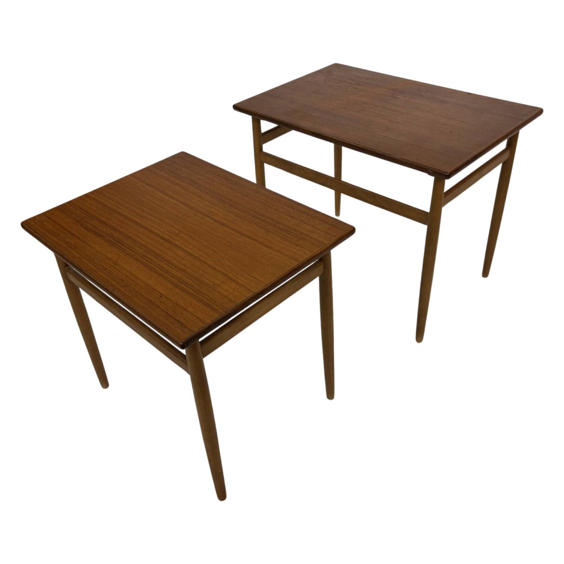 Vintage side tables nesting tables 1960s teak design