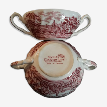 Duo of cups called "trembleus", 80s, England