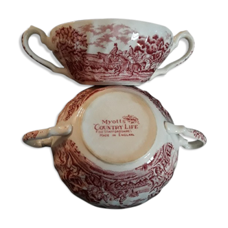 Duo de tasses dites " trembleuses " années 80, Angleterre