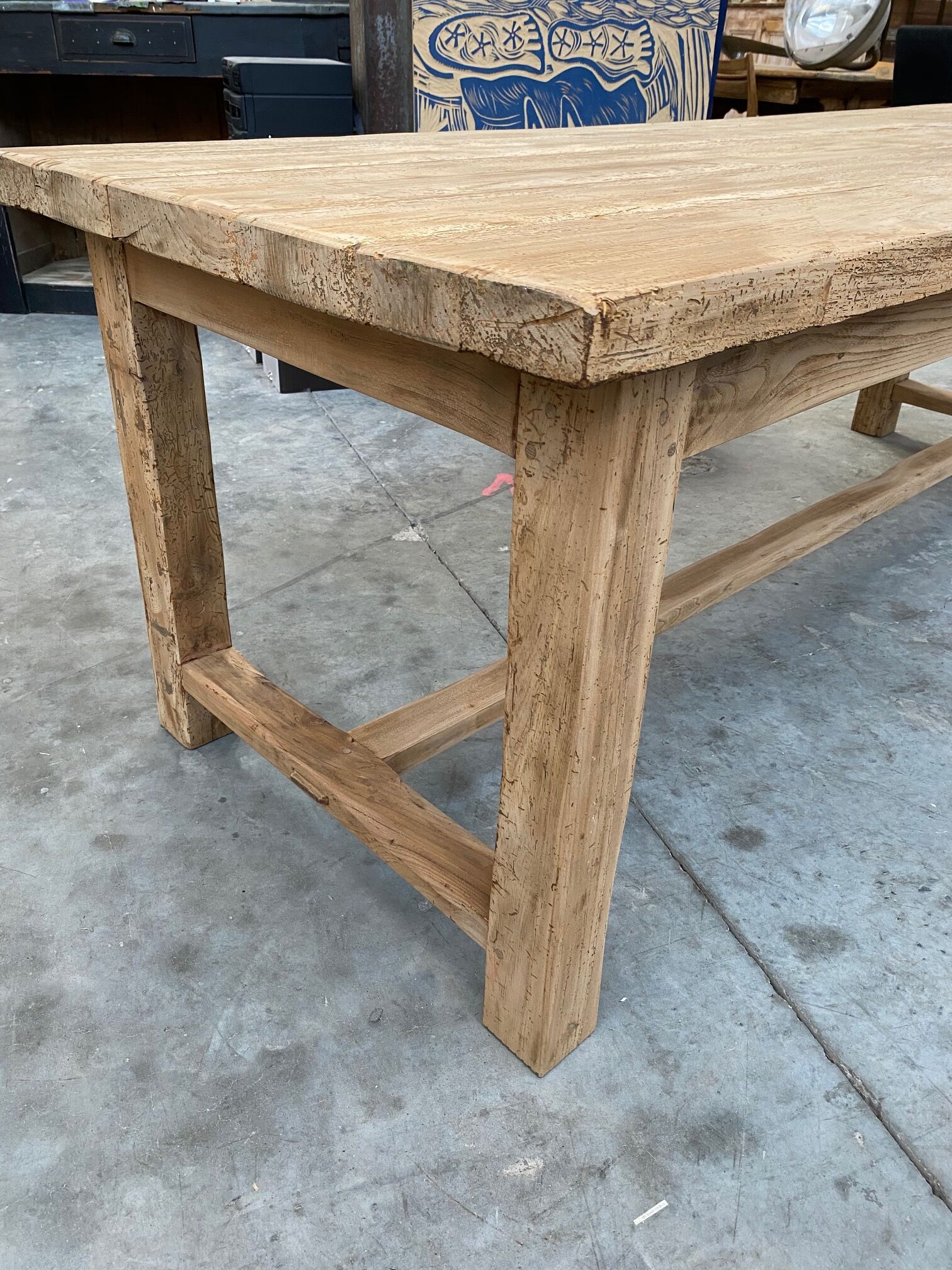 Old elm farm table