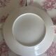 Set of 6 antique dessert plates in porcelain with pink flowers.
