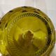 Vintage amber green olive decanter