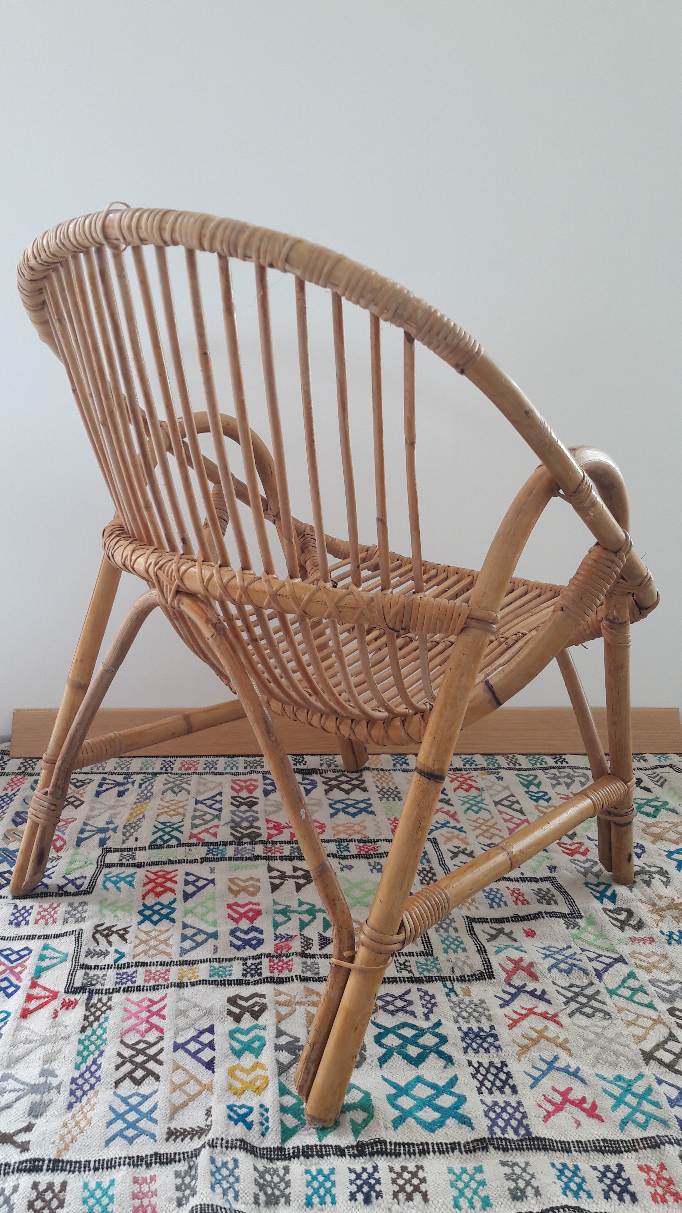 Chair rattan 60s