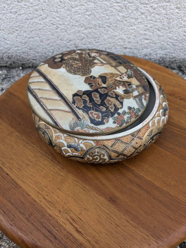 Bonbonnière Céramique Pot, Japonaise vintage, Satsuma
