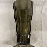 Josef hoffmann art deco design smoked glass vase