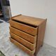 Vintage chest of drawers with compass feet, 1950s, 4 drawers