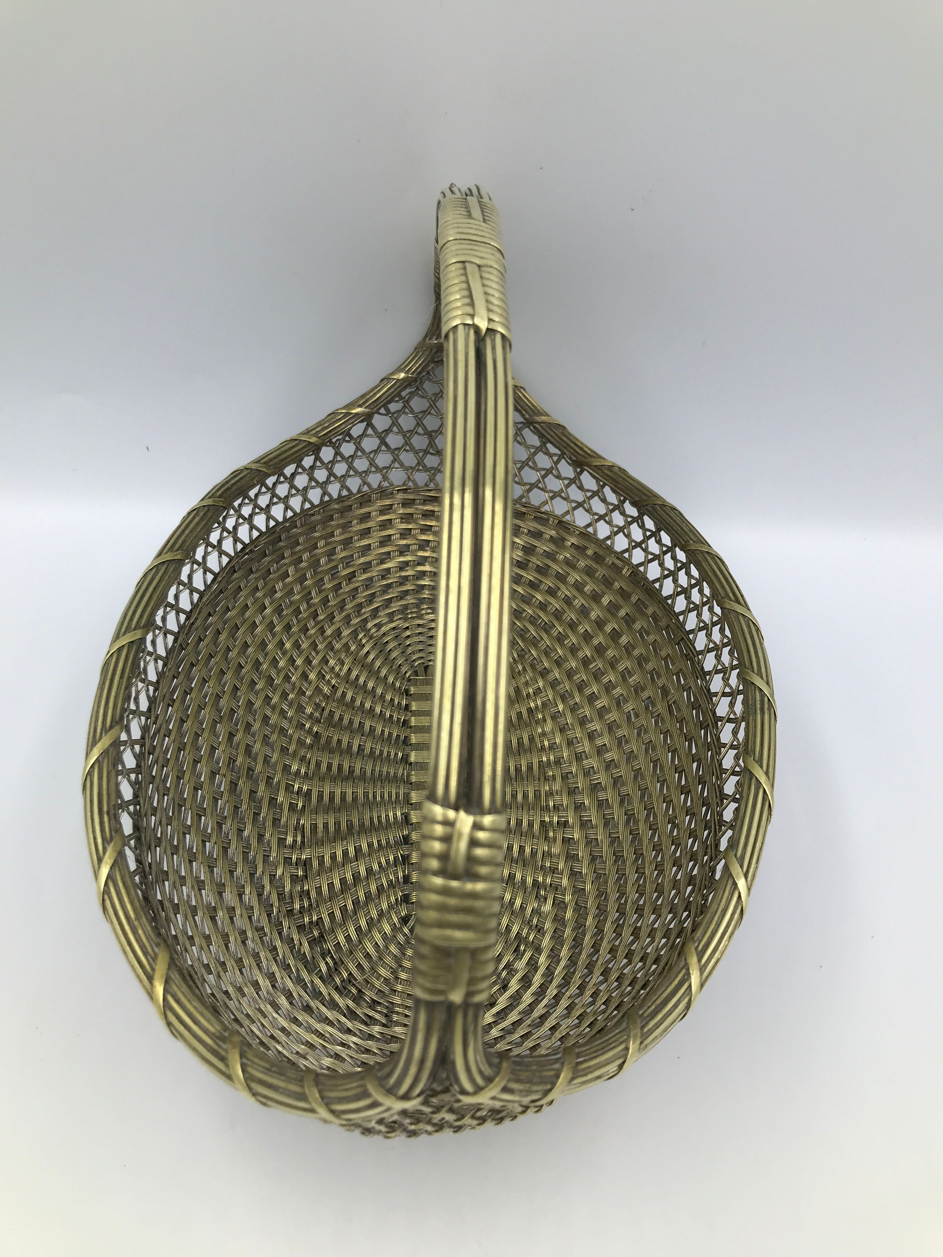 brass basket with handle year 60