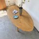 Oval coffee table beech 1980 Aalto Ikea