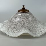 60s 70s Lamp Fixture Ceiling Lamp Flush Mount Doria Glass Space Age