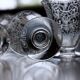 Six glasses of Baccarat wine in engraved crystal, model "Michelangelo"