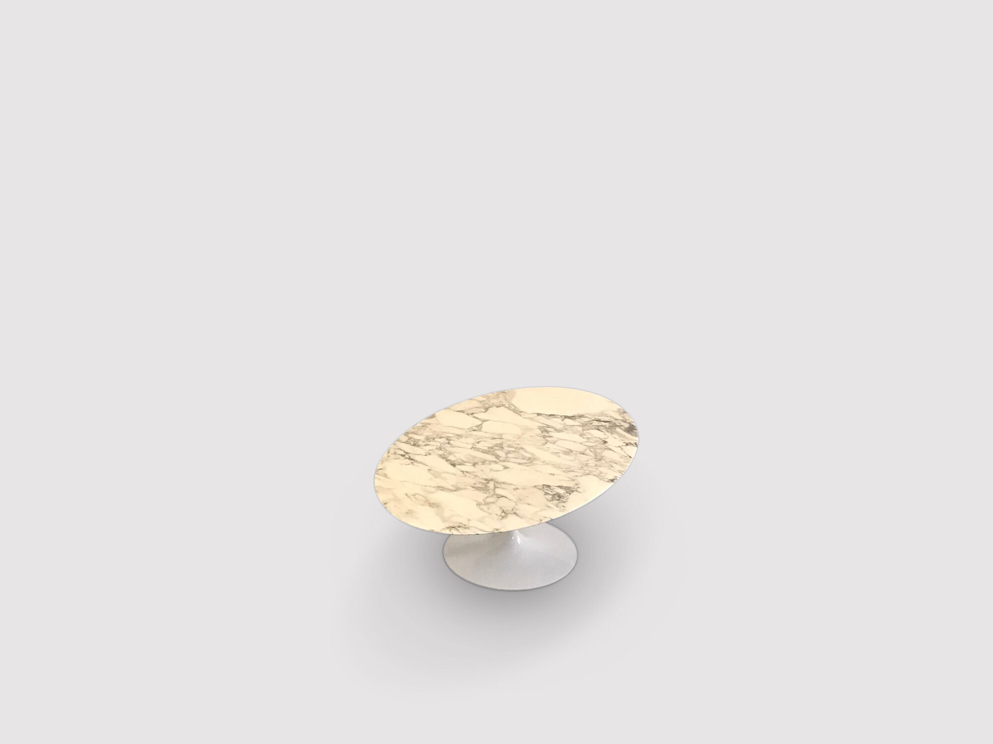 Tulip oval arabescato marble coffee table by Eero Saarinen for Knoll International 1990s