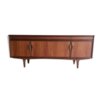 Scandinavian teak sideboard 220 cm - 1960