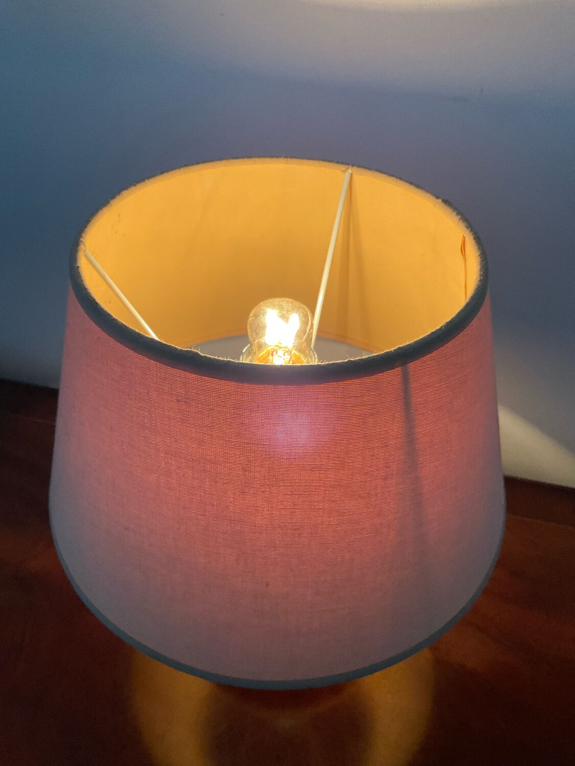 Vintage glazed ceramic lamp