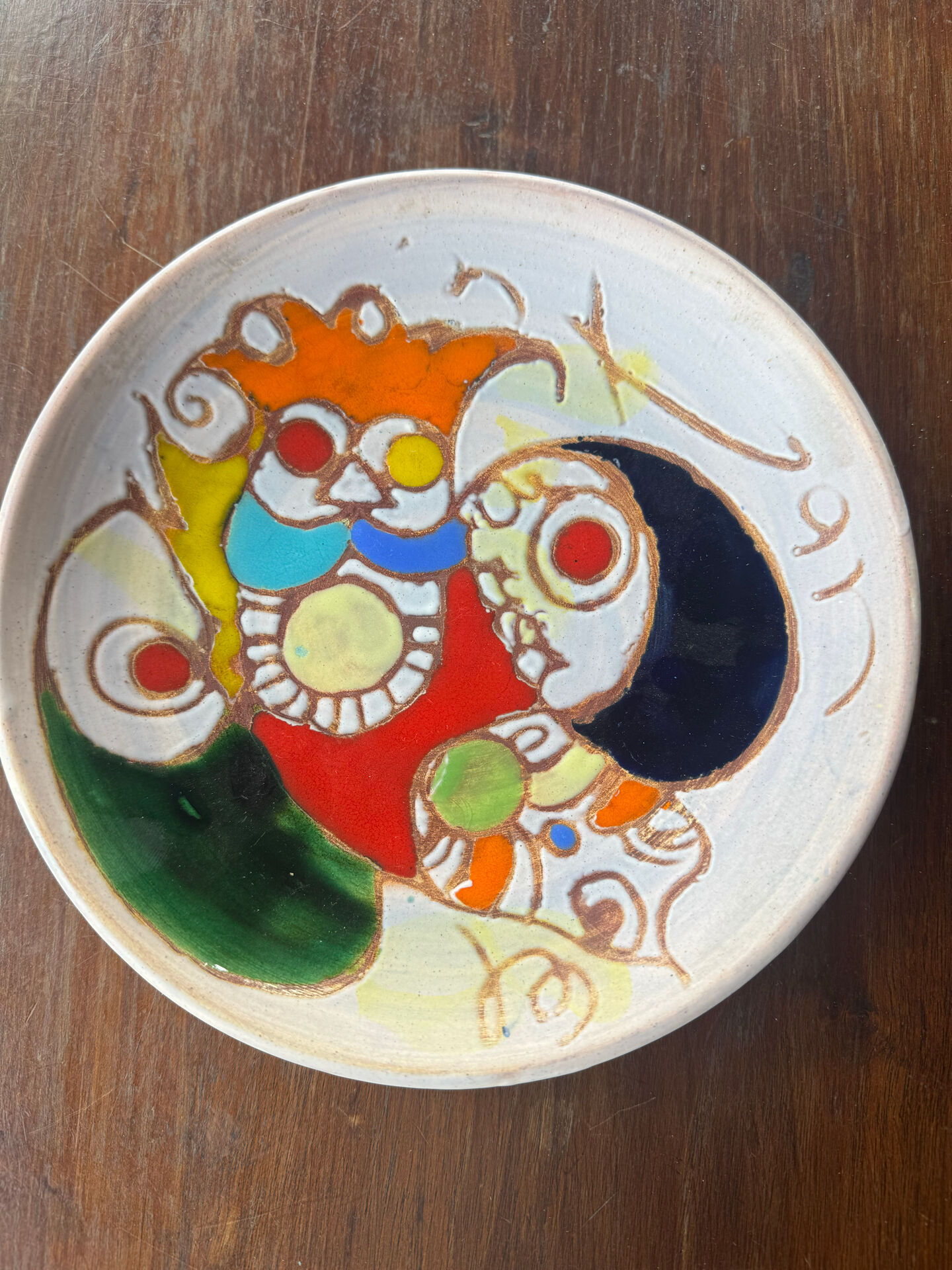 Ceramic plate from Vallauris – Marie-Christine Treinen – Years