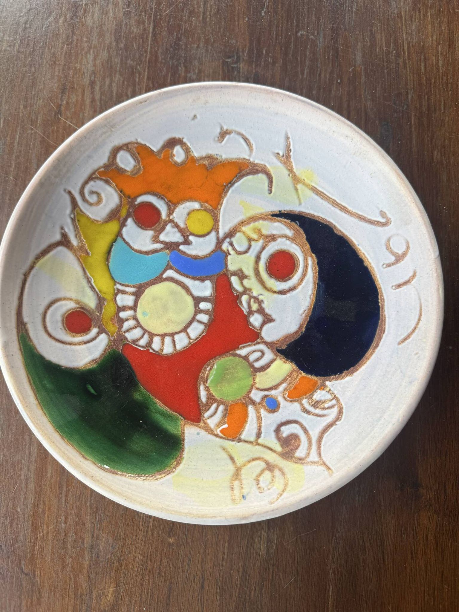 Ceramic plate from Vallauris – Marie-Christine Treinen – Years