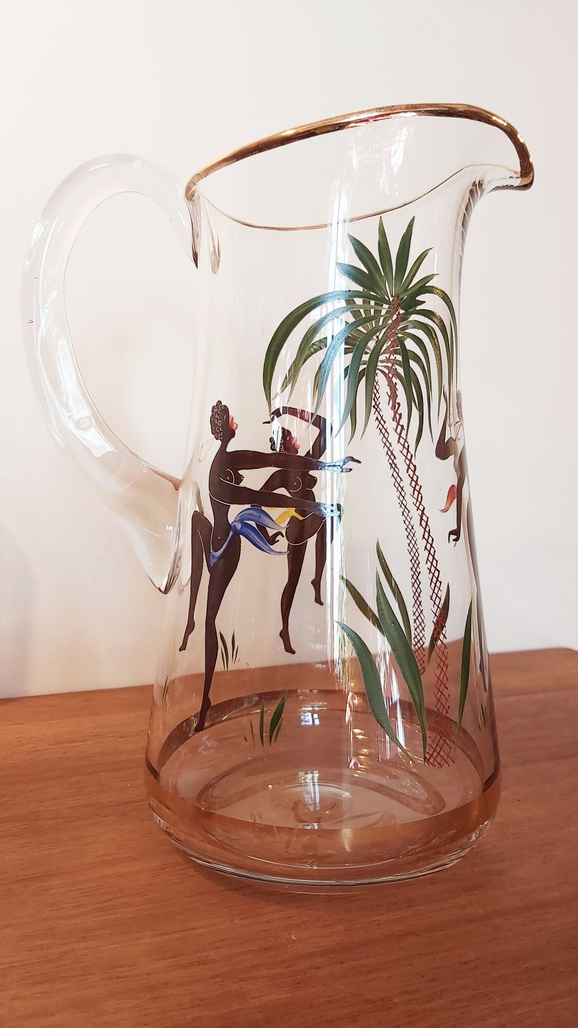 Set carafe and 4 crystal glasses Villeroy & Boch 1950