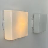 Pair of vintage Lita opaline wall lights, France 1970s
