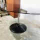 Vintage tulip foot table and smoked glass