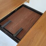 80s round extendable oak dining table