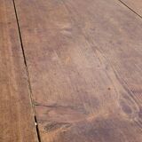 Rustic Burgundian farm table with old round shutters - 1m50