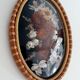 Domed frame dried flowers 50s 60s