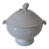 Old white soup tureen