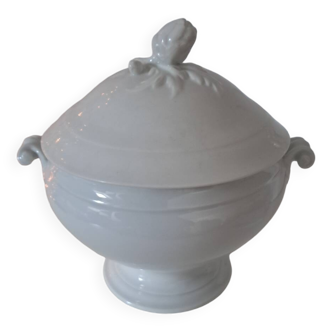 Old white soup tureen