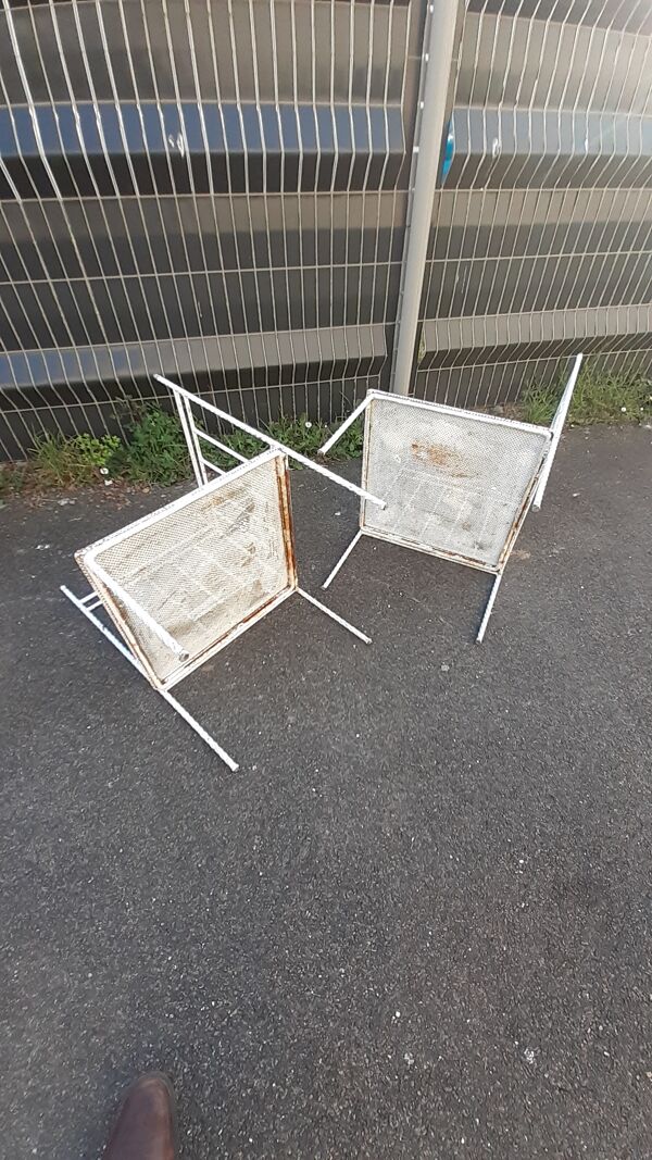 Chaises de jardin en fer