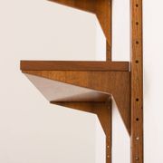 Danish mid-century walnut shelving unit in the style of Poul Cadovius, 1960s